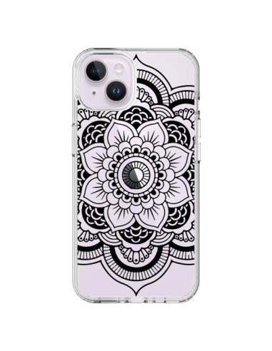 Cover iPhone 14 Plus Mandala Nero Azteco Trasparente - Nico