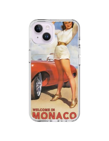 Cover iPhone 14 Plus Pin Up With Love From Monaco Vespa Vintage - Nico