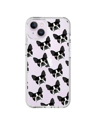 Cover iPhone 14 Plus Cani Boston Terrier Trasparente - Pet Friendly