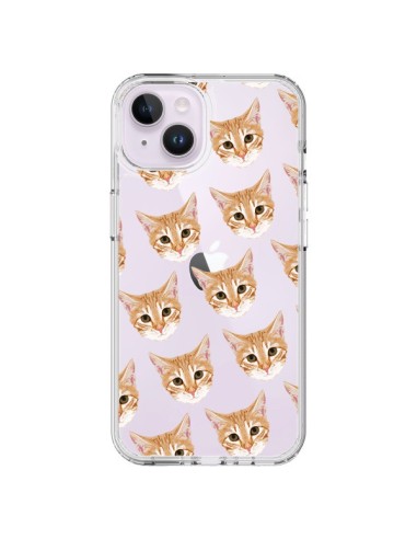 Cover iPhone 14 Plus Gatto Beige Trasparente - Pet Friendly