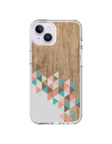 Cover iPhone 14 Plus Wood Legno Azteco Triangoli Archiwoo - Pura Vida