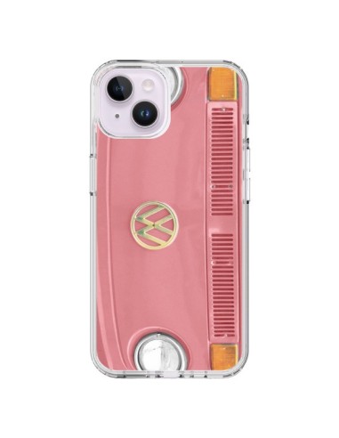 Cover iPhone 14 Plus Groovy Van Hippie VW Rosa - R Delean