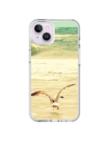 Cover iPhone 14 Plus Gabbiano Mare Oceano Sabbia Spiaggia Paesaggio - R Delean