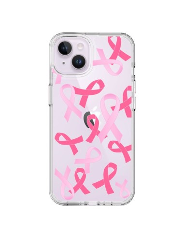 Cover iPhone 14 Plus Nastri Rosa Trasparente - Sylvia Cook