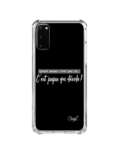 Coque Samsung Galaxy S20 FE C'est Papa qui Décide Noir - Chapo