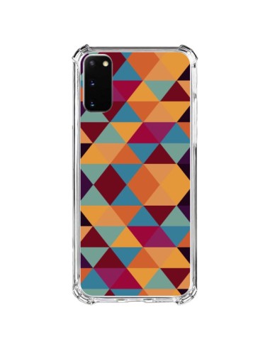 Coque Samsung Galaxy S20 FE Azteque Triangle Orange - Eleaxart