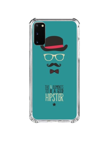 Coque Samsung Galaxy S20 FE Chapeau, Lunettes, Moustache, Noeud Papillon To Be a Good Hipster - Eleaxart