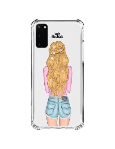 Coque Samsung Galaxy S20 FE Blonde Don't Care Transparente - kateillustrate