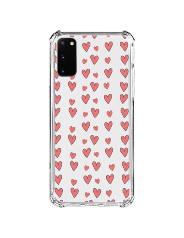 Coque Samsung Galaxy S20 FE Coeurs Heart Love Amour Rouge Transparente - Petit Griffin