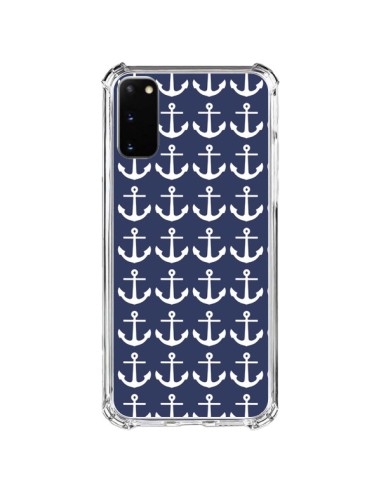 Coque Samsung Galaxy S20 FE Ancre Marin Bleu Anchors Navy - Mary Nesrala