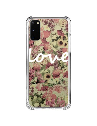 Coque Samsung Galaxy S20 FE Love Blanc Flower - Monica Martinez