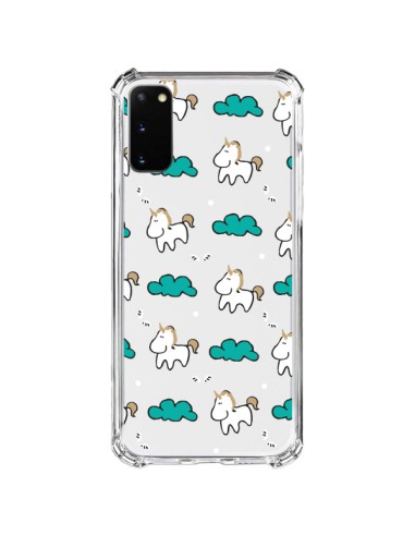 Coque Samsung Galaxy S20 FE Licorne et Nuages Transparente - Nico