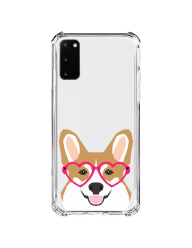 Samsung Galaxy S20 FE Case Dog Funny Eyes Hearts Clear - Pet Friendly