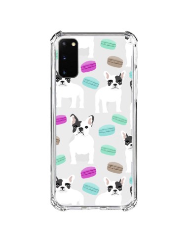 Coque Samsung Galaxy S20 FE Chiens Bulldog Français Macarons Transparente - Pet Friendly