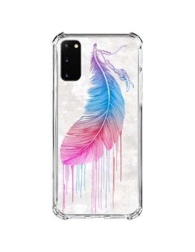 Coque Samsung Galaxy S20 FE Plume arc-en-ciel - Rachel Caldwell