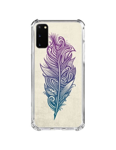 Coque Samsung Galaxy S20 FE Feather Plume Arc En Ciel - Rachel Caldwell