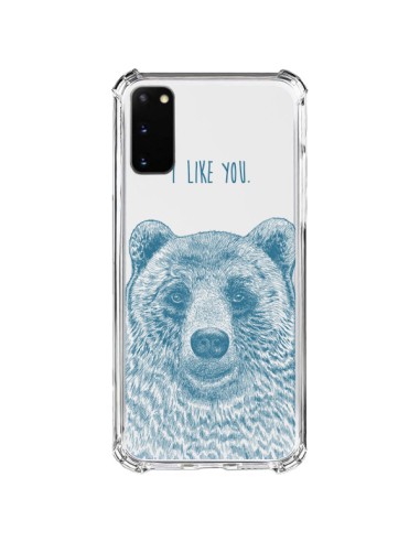 Coque Samsung Galaxy S20 FE I Love You Bear Ours Ourson Transparente - Rachel Caldwell