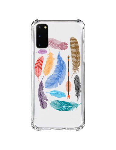 Coque Samsung Galaxy S20 FE Plume Feather Couleur Transparente - Rachel Caldwell