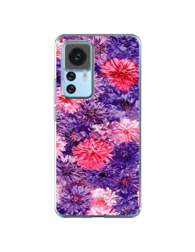 Coque Xiaomi 12T/12T Pro Fleurs Violettes Flower Storm - Asano Yamazaki