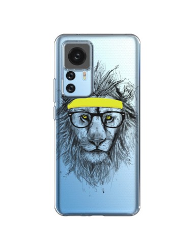 Coque Xiaomi 12T/12T Pro Hipster Lion Transparente - Balazs Solti