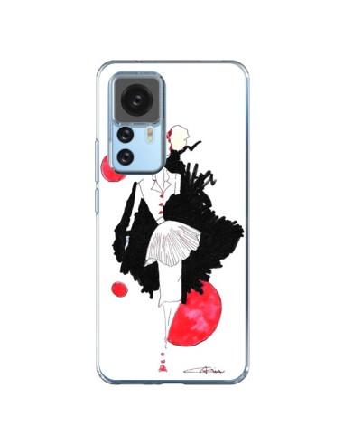 Coque Xiaomi 12T/12T Pro Demoiselle Femme Fashion Mode Rouge - Cécile