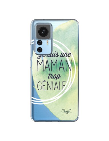 Cover Xiaomi 12T/12T Pro Sono una Mamma Geniale Verde Trasparente - Chapo