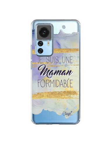 Coque Xiaomi 12T/12T Pro Je suis une Maman Formidable Violet Transparente - Chapo