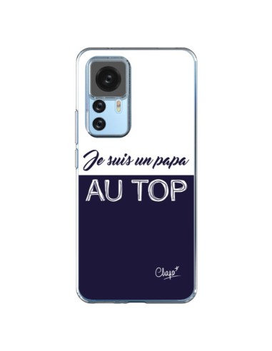 Coque Xiaomi 12T/12T Pro Je suis un Papa au Top Bleu Marine - Chapo