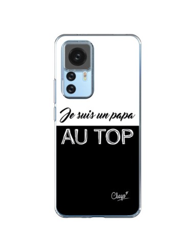 Coque Xiaomi 12T/12T Pro Je suis un Papa au Top Noir - Chapo