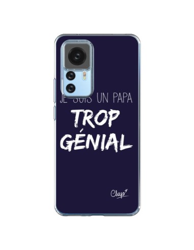 Coque Xiaomi 12T/12T Pro Je suis un Papa trop Génial Bleu Marine - Chapo