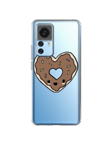 Coque Xiaomi 12T/12T Pro Donuts Heart Coeur Chocolat Transparente - Claudia Ramos