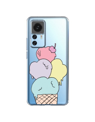 Coque Xiaomi 12T/12T Pro Ice Cream Glace Summer Ete Coeur Transparente - Claudia Ramos