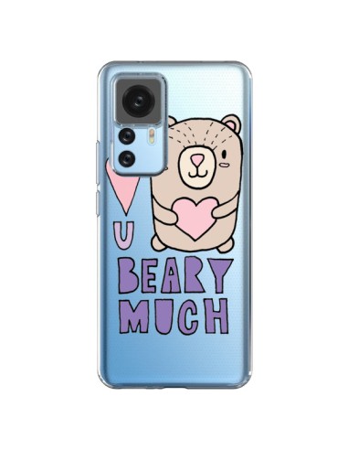 Coque Xiaomi 12T/12T Pro I Love You Beary Much Nounours Transparente - Claudia Ramos