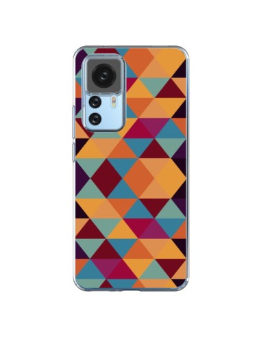 Coque Xiaomi 12T/12T Pro Azteque Triangle Orange - Eleaxart