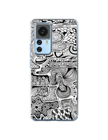 Coque Xiaomi 12T/12T Pro Reflejo Reflet Noir et Blanc - Eleaxart