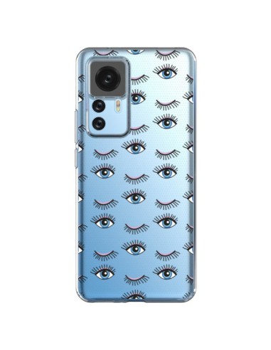 Coque Xiaomi 12T/12T Pro Eyes Oeil Yeux Bleus Mosaïque Transparente -  Léa Clément