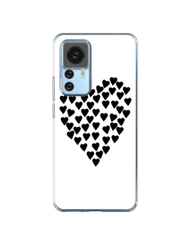 Coque Xiaomi 12T/12T Pro Coeur en coeurs noirs - Project M