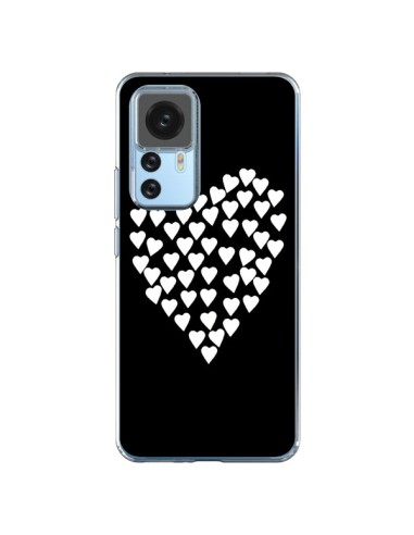 Coque Xiaomi 12T/12T Pro Coeur en coeurs blancs - Project M