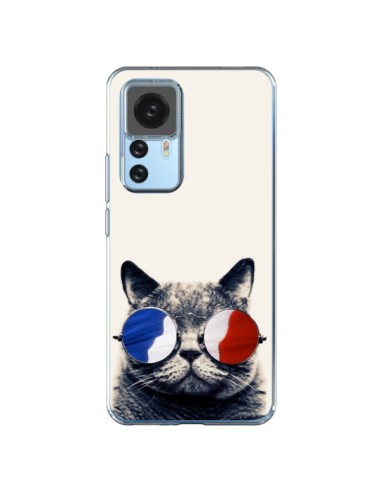 Coque Xiaomi 12T/12T Pro Chat à lunettes françaises - Gusto NYC