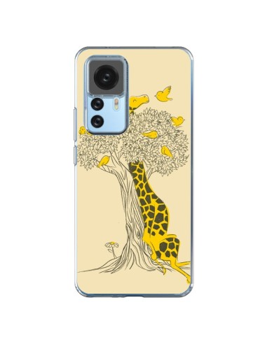 Coque Xiaomi 12T/12T Pro Girafe Amis Oiseaux - Jay Fleck