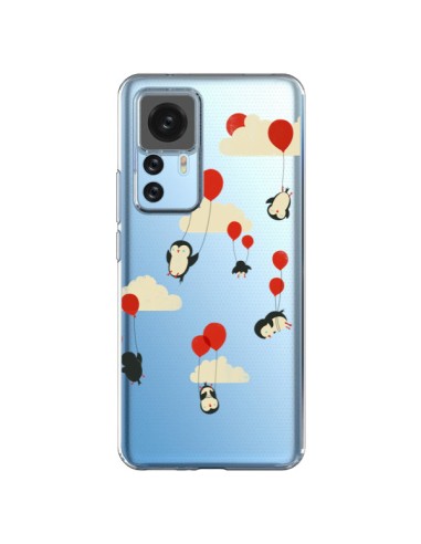 Coque Xiaomi 12T/12T Pro Pingouin Ciel Ballons Transparente - Jay Fleck