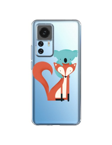 Coque Xiaomi 12T/12T Pro Renard et Koala Love Transparente - Jay Fleck