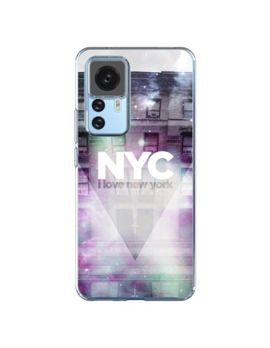 Coque Xiaomi 12T/12T Pro I Love New York City Violet Vert - Javier Martinez