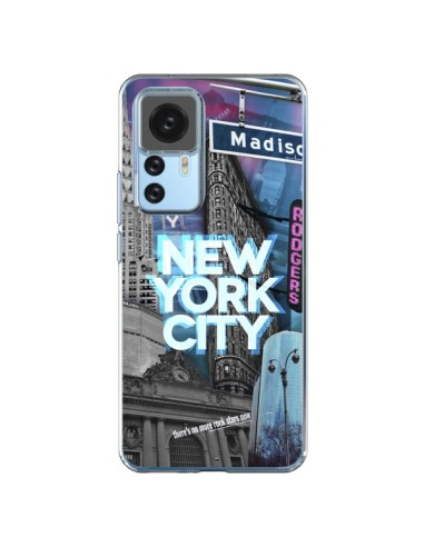 Coque Xiaomi 12T/12T Pro New York City Buildings Bleu - Javier Martinez