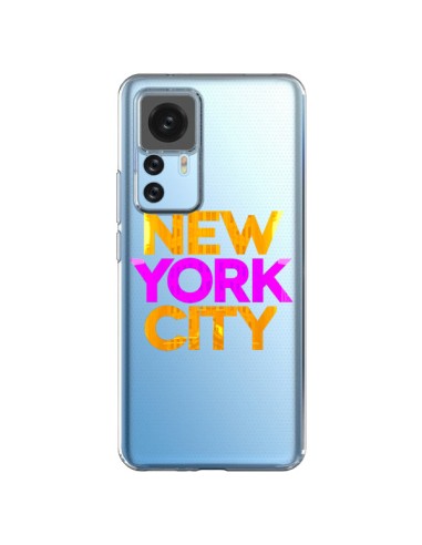 Coque Xiaomi 12T/12T Pro New York City NYC Orange Rose Transparente - Javier Martinez