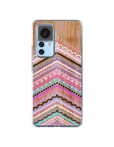 Coque Xiaomi 12T/12T Pro Purple Chevron Wild Wood Bois Azteque Aztec Tribal - Jenny Mhairi