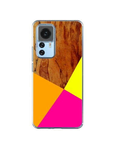 Coque Xiaomi 12T/12T Pro Wooden Colour Block Bois Azteque Aztec Tribal - Jenny Mhairi