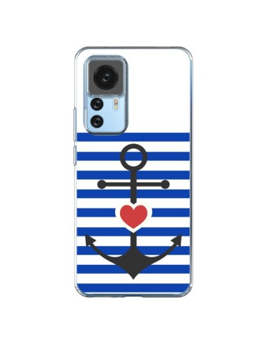 Coque Xiaomi 12T/12T Pro Mariniere Encre Marin Coeur - Jonathan Perez