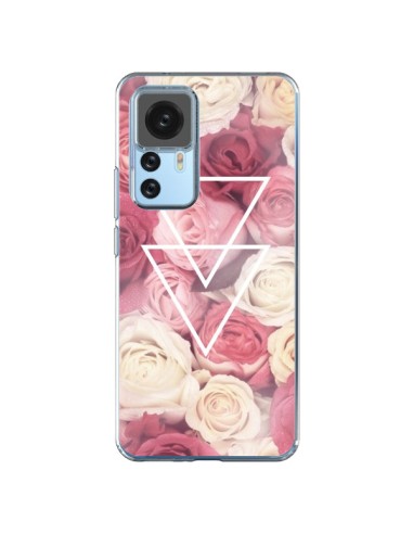 Coque Xiaomi 12T/12T Pro Roses Triangles Fleurs - Jonathan Perez