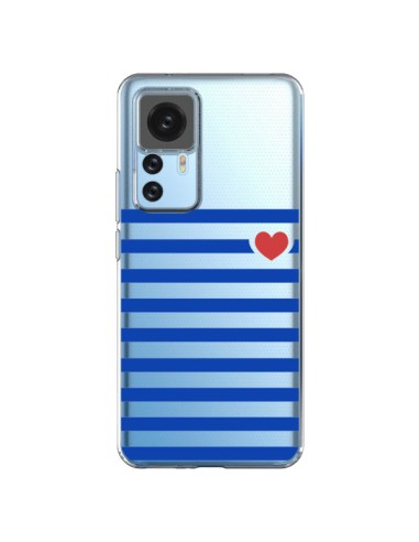 Coque Xiaomi 12T/12T Pro Mariniere Coeur Love Transparente - Jonathan Perez